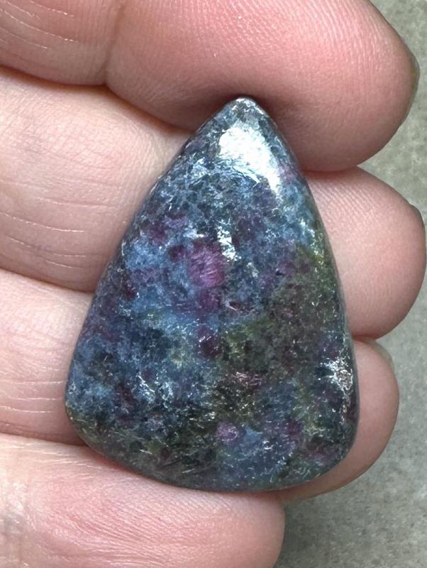 Teardrop 32x24mm Ruby Kyanite Cabochon 08
