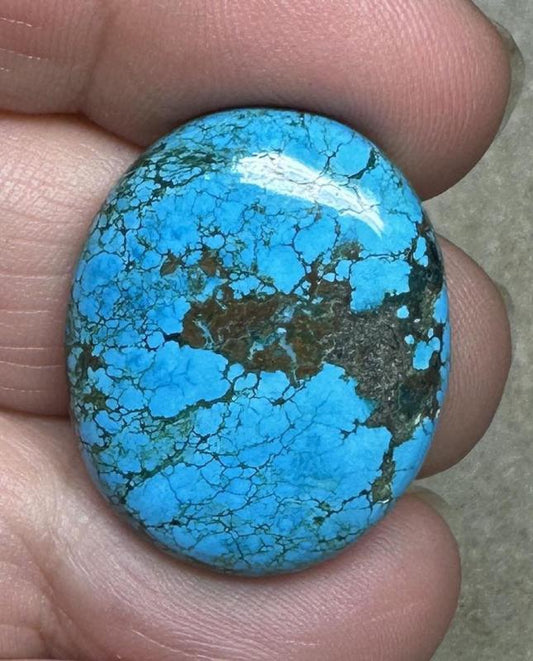 Oval 27x22mm Hubei Turquoise Cabochon 82