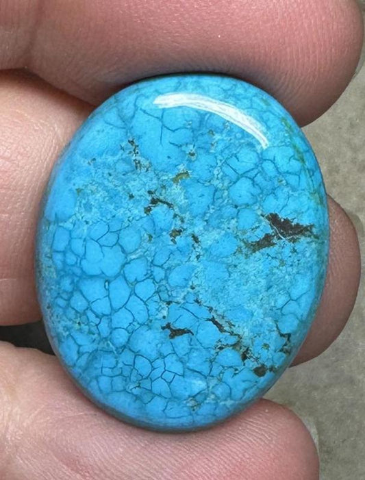 Oval 27x21mm Hubei Turquoise Cabochon 88