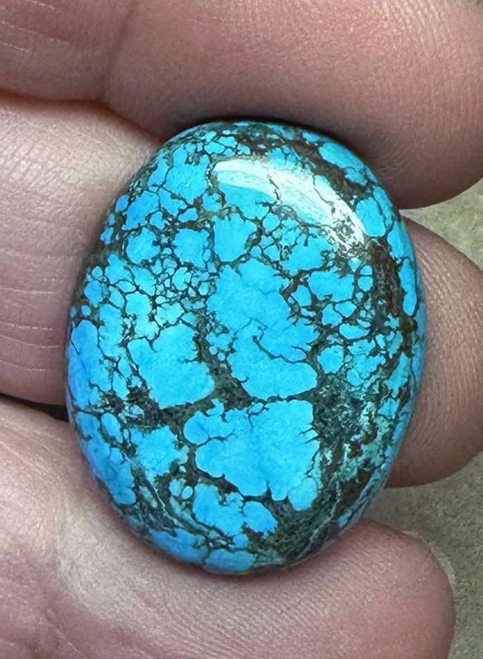 Oval 26x21mm Hubei Turquoise Cabochon 98