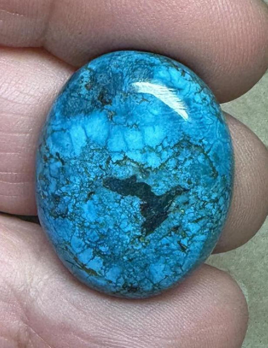 Oval 26x21mm Hubei Turquoise Cabochon 101