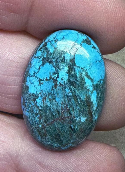 Oval 27x18mm Hubei Turquoise Cabochon 110