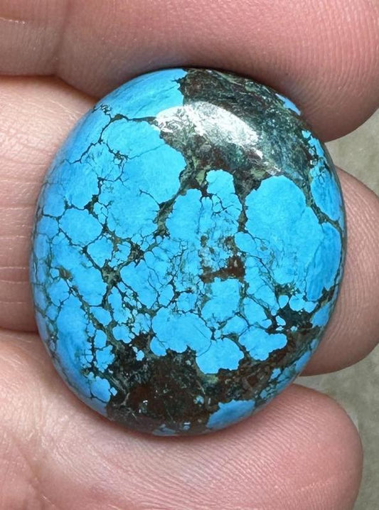 Oval 26x22mm Hubei Turquoise Cabochon 115