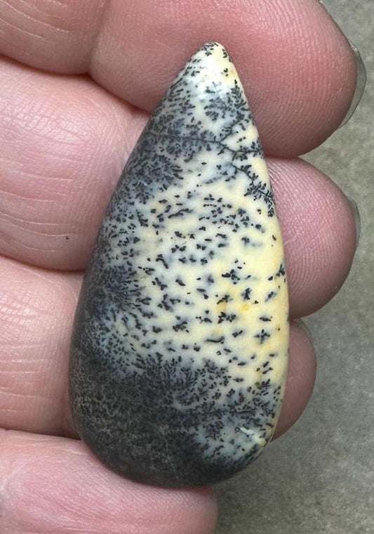 Teardrop 41x20mm Sunset Coloured Dendritic Opal Cabochon 110