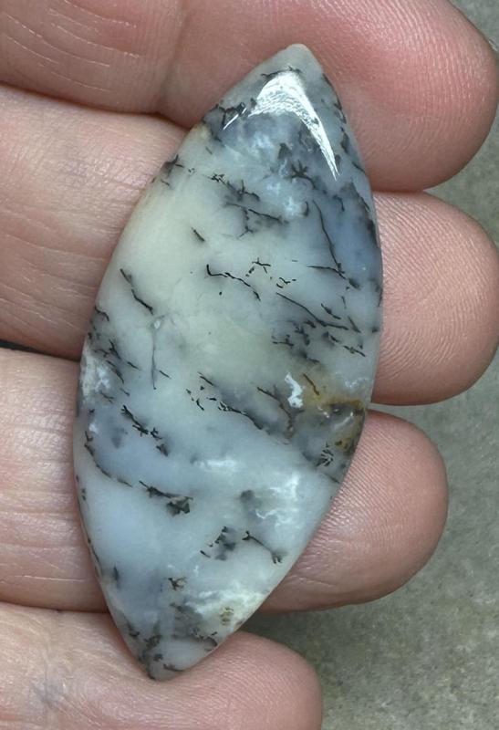 Marquise 48x21mm Dendritic Opal Cabochon 19