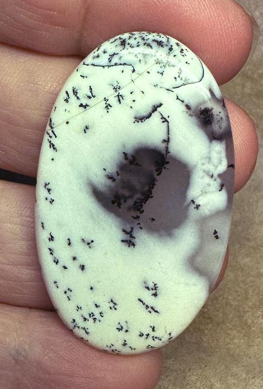 Oval 41x27mm Dendritic Opal Cabochon 21