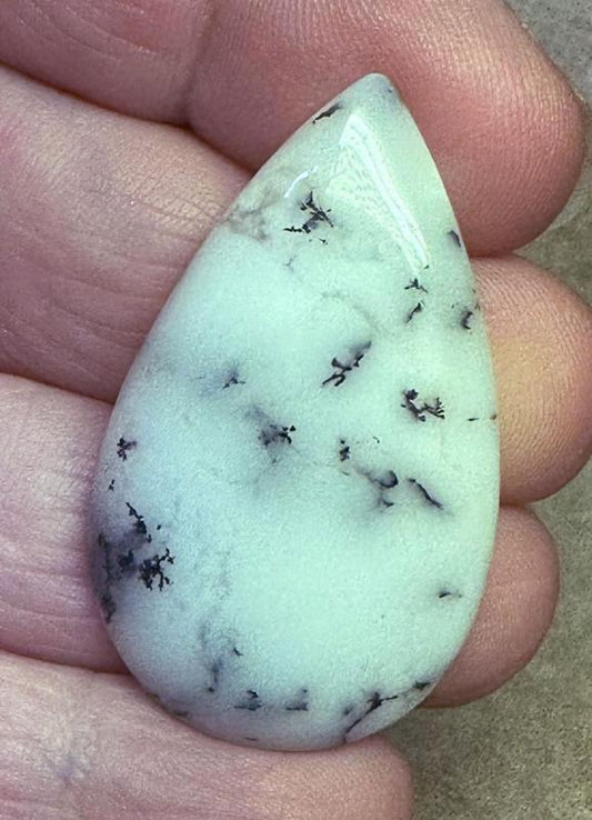 Teardrop 42x24mm Dendritic Opal Cabochon 22