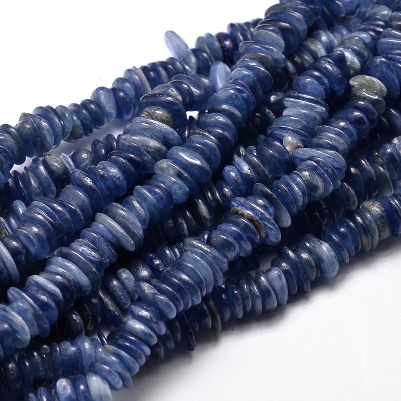 15 inch Natural Large Kyanite Chip Bead String