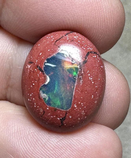Oval 18x15mm Mexican Galaxy Opal Cabochon 03