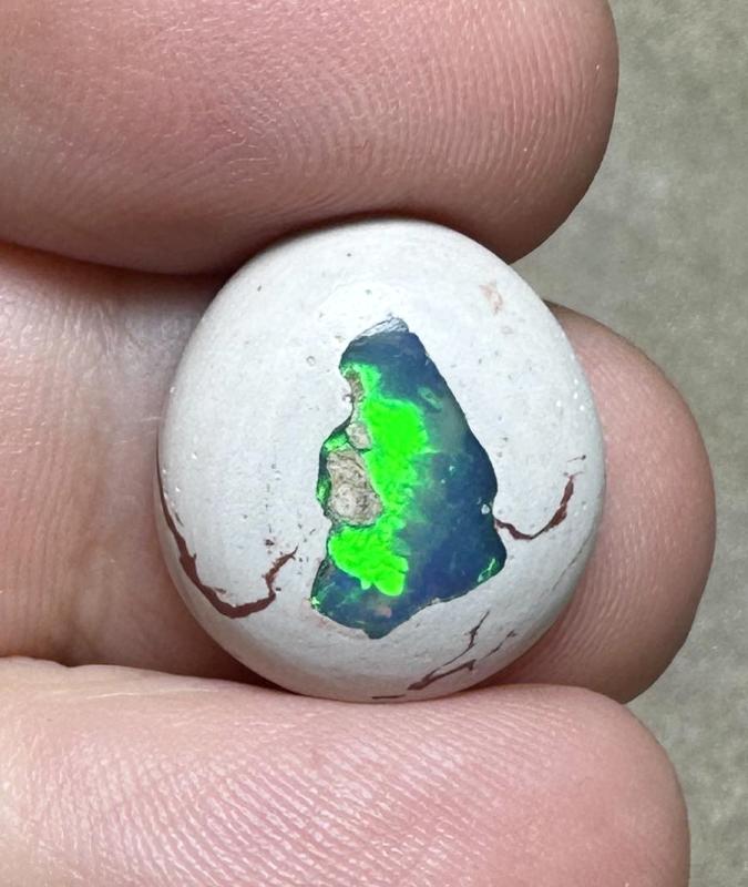 Oval 17x15mm Mexican Galaxy Opal Cabochon 15