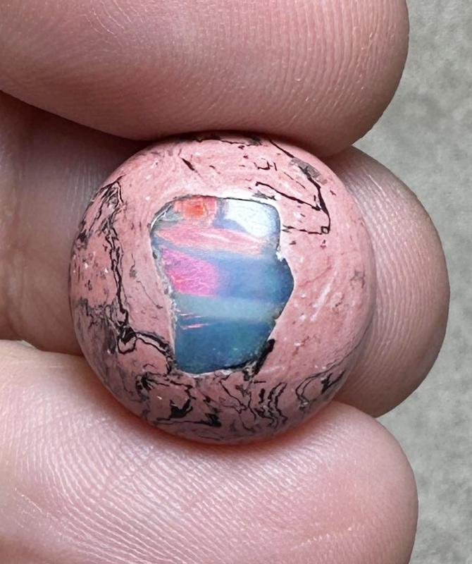 Round 16x16mm Mexican Galaxy Opal Cabochon 20