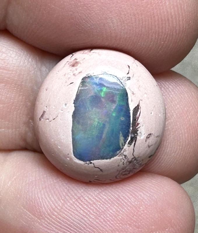 Oval 16x16mm Mexican Galaxy Opal Cabochon 34
