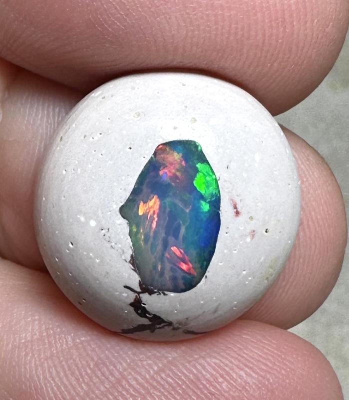 Oval 17x16mm Mexican Galaxy Opal Cabochon 42
