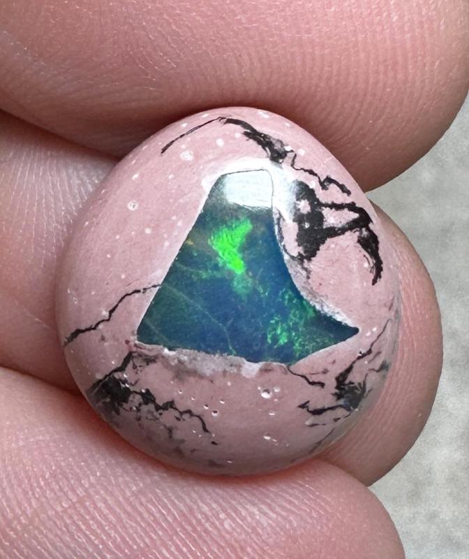 Oval 16x14mm Mexican Galaxy Opal Cabochon 51