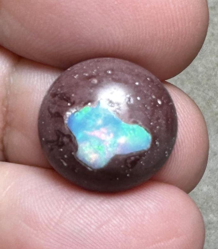 Round 15x15mm Mexican Galaxy Opal Cabochon 70