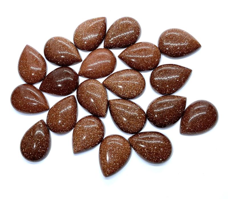 Single Teardrop 25mm Long Goldstone Cabochon