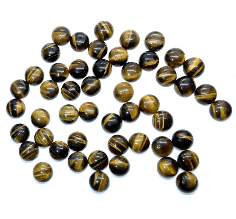 Single Round 12mm Gold Tigers Eye Cabochon