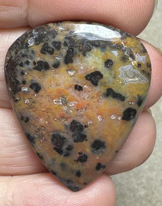 Teardrop 34x28mm Cheetah Jasper Cabochon 21