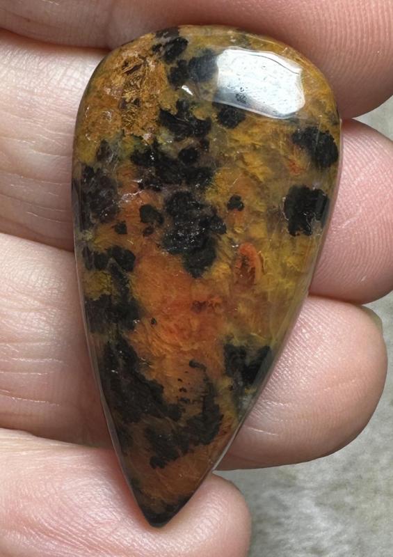 Teardrop 38x20mm Cheetah Jasper Cabochon 23