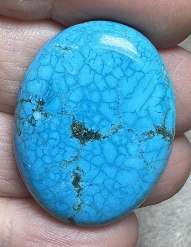 Oval 33x25mm Hubei Turquoise Cabochon 122