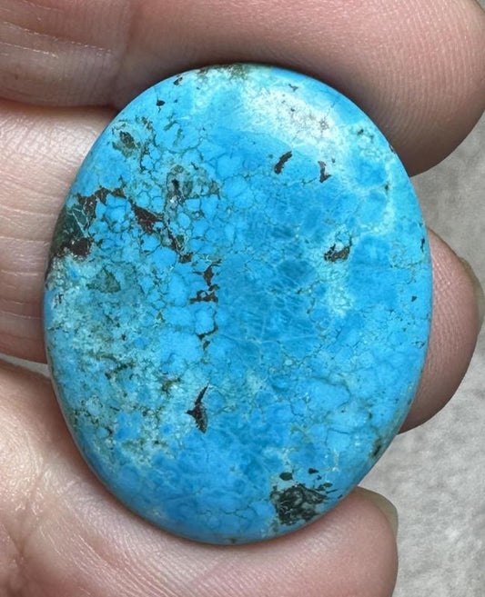 Oval 30x24mm Hubei Turquoise Cabochon 124