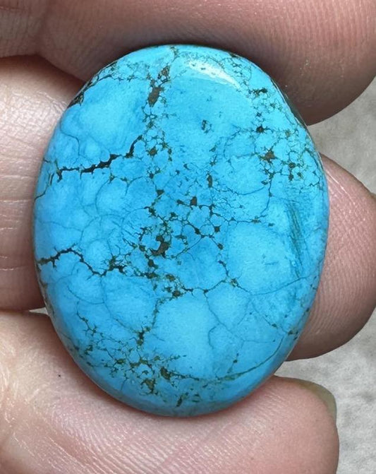 Oval 26x20mm Hubei Turquoise Cabochon 127