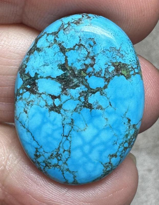 Oval 29x22mm Hubei Turquoise Cabochon 129