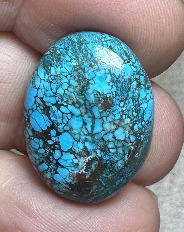 Oval 23x17mm Hubei Turquoise Cabochon 131
