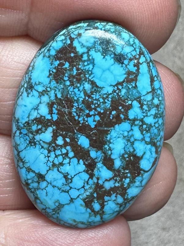 Oval 34x24mm Hubei Turquoise Cabochon 132