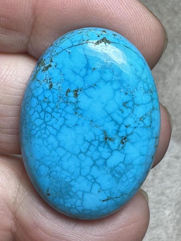 Oval 33x24mm Hubei Turquoise Cabochon 134