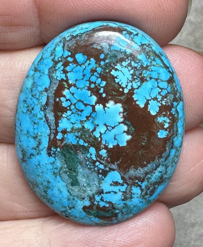 Oval 34x28mm Hubei Turquoise Cabochon 135