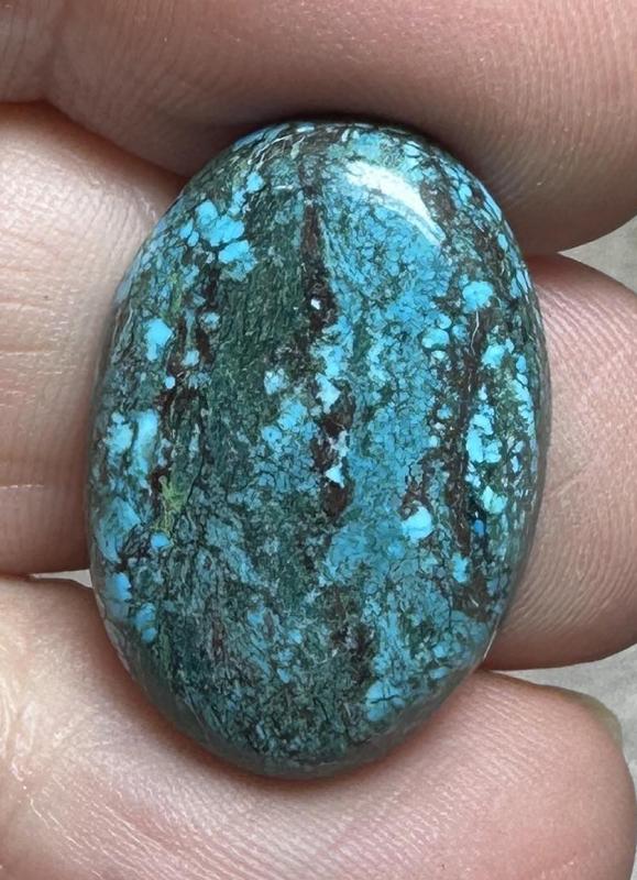 Oval 24x16mm Hubei Turquoise Cabochon 138