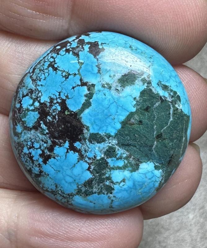 Round 30x30mm Hubei Turquoise Cabochon 141