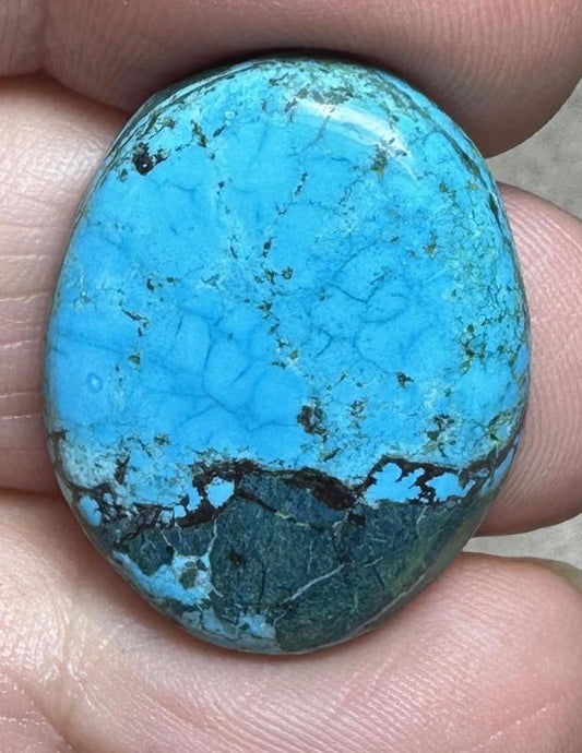 Oval 26x21mm Hubei Turquoise Cabochon 149