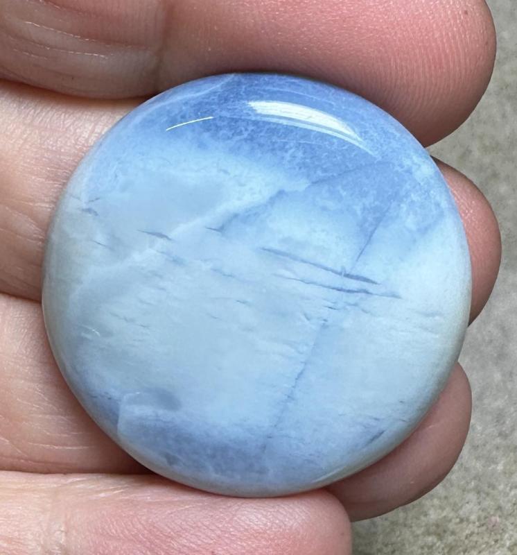 Round 31x31mm Owyhee Blue Opal Cabochon 34