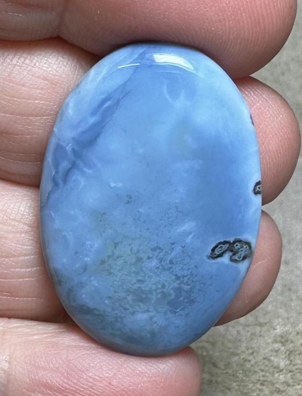 Oval 34x23mm Owyhee Blue Opal Cabochon 37