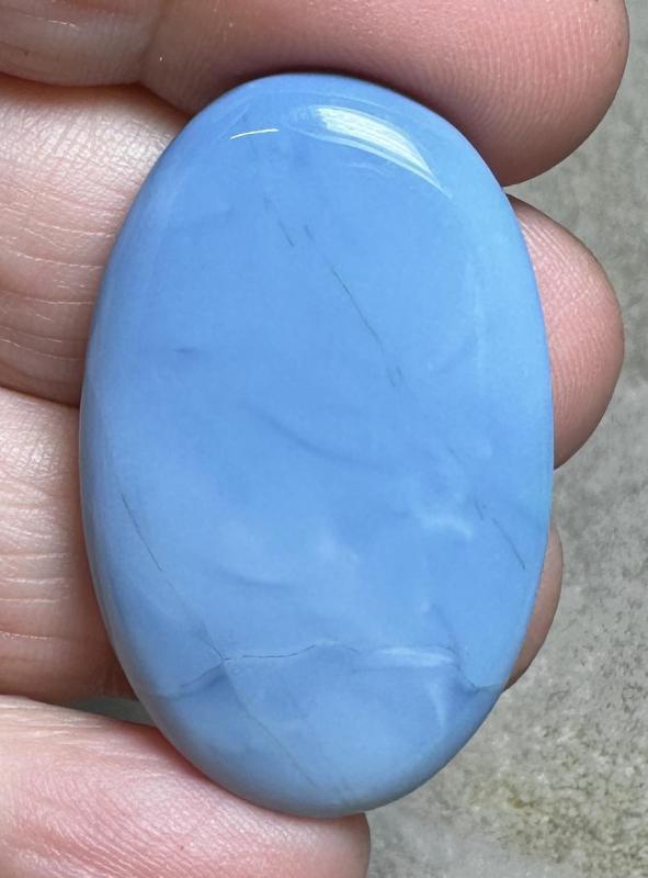 Oval 38x23mm Owyhee Blue Opal Cabochon 40
