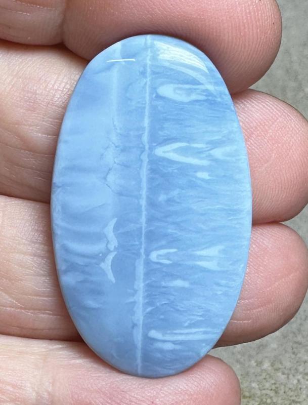 Oval 38x22mm Owyhee Blue Opal Cabochon 43