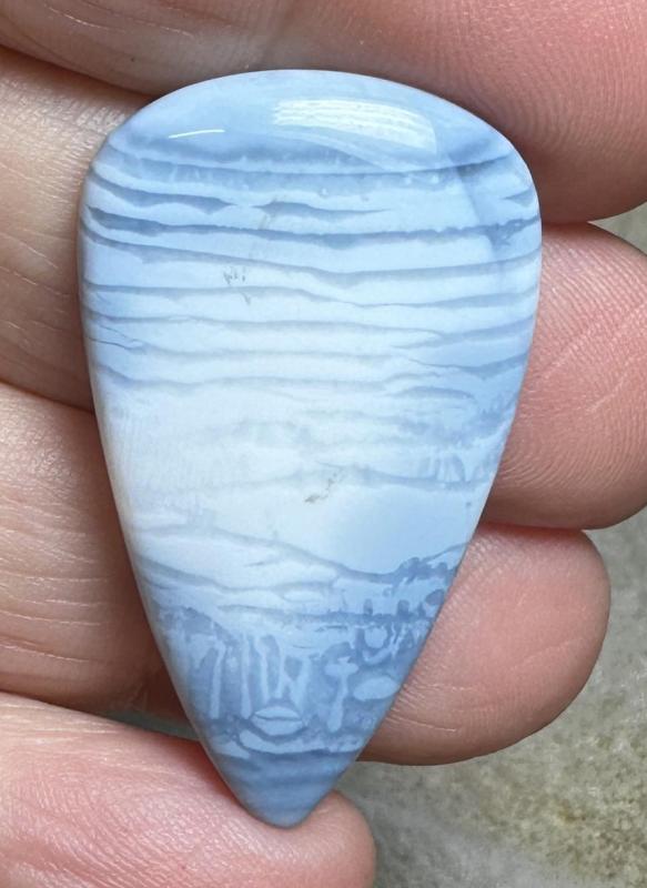 Teardrop 38x22mm Owyhee Blue Opal Cabochon 46