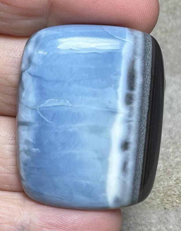 Rectangle 39x30mm Owyhee Blue Opal Cabochon 47