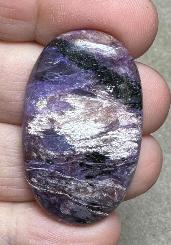 Oval 38x23mm Designer Charoite Cabochon 02