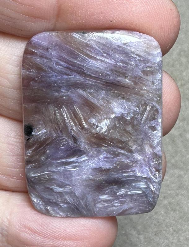 Rectangle 36x26mm Designer Charoite Cabochon 04