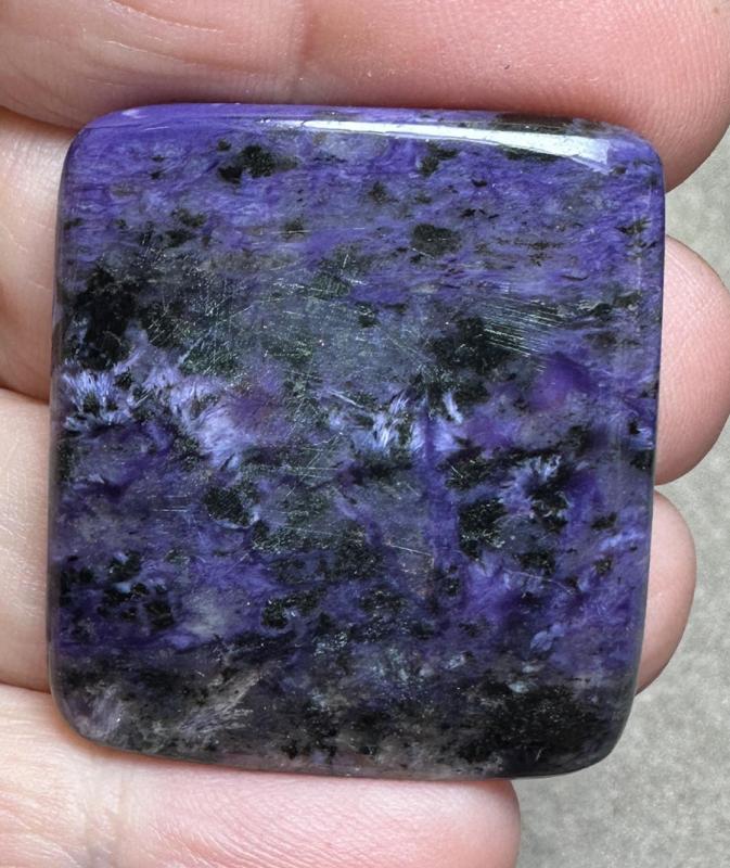 Rectangle 35x31mm Designer Charoite Cabochon 23