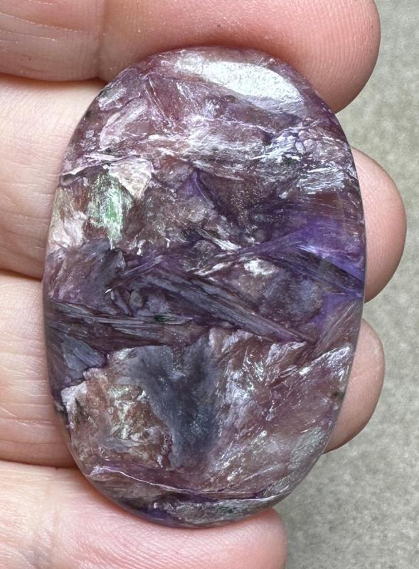Oval 42x28mm Designer Charoite Cabochon 24