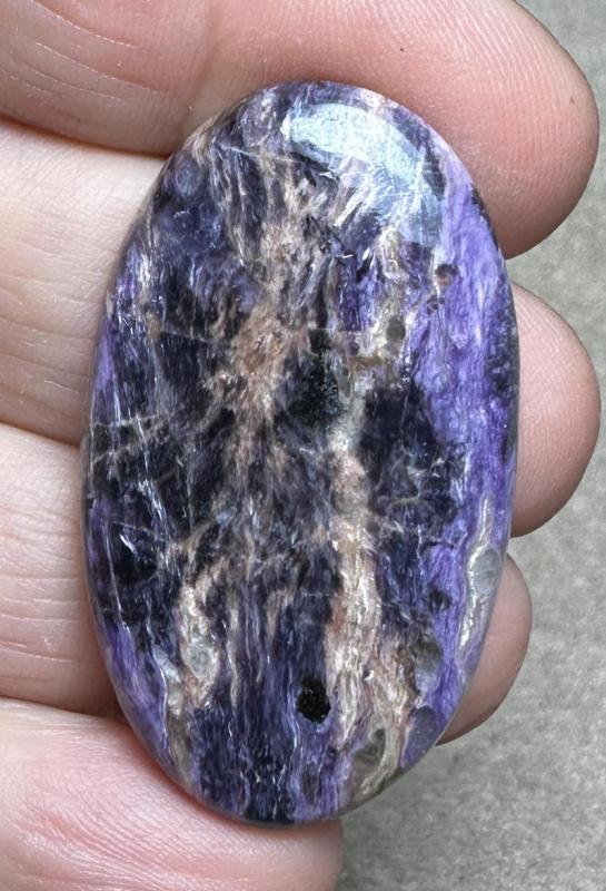 Oval 43x24mm Designer Charoite Cabochon 26