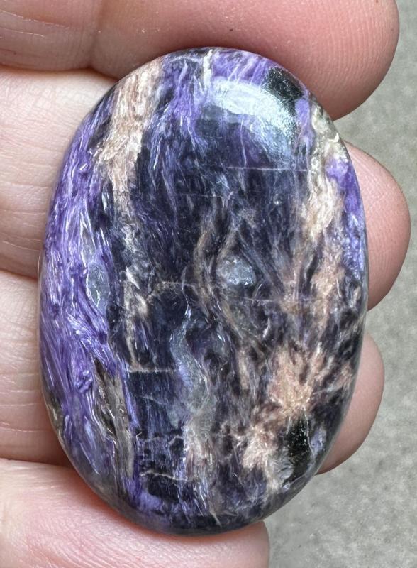 Oval 37x25mm Designer Charoite Cabochon 27
