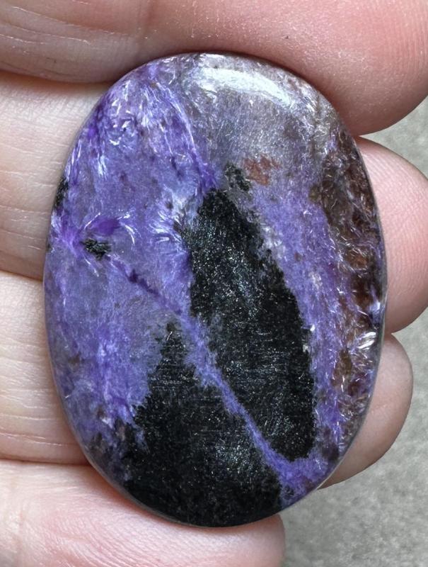 Oval 37x26mm Designer Charoite Cabochon 28