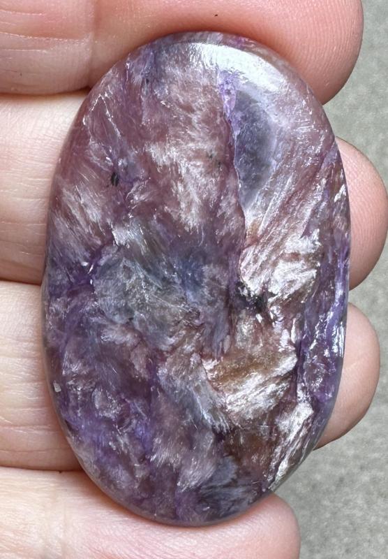 Oval 42x26mm Designer Charoite Cabochon 30