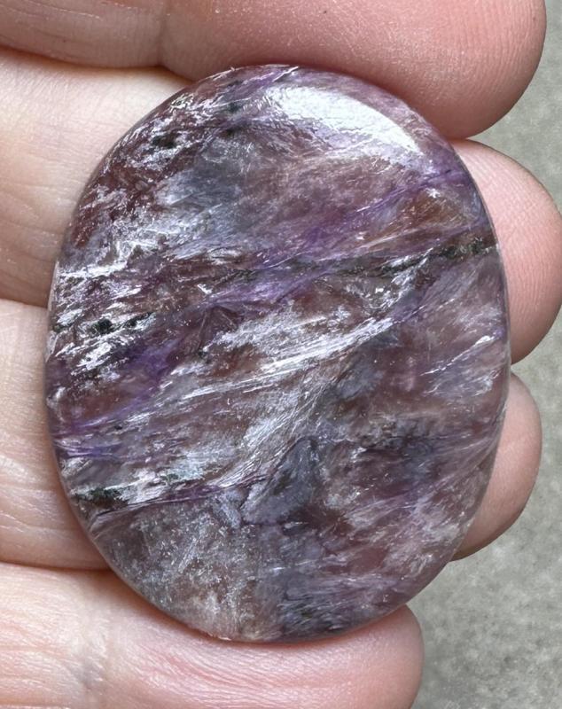 Oval 36x29mm Designer Charoite Cabochon 32
