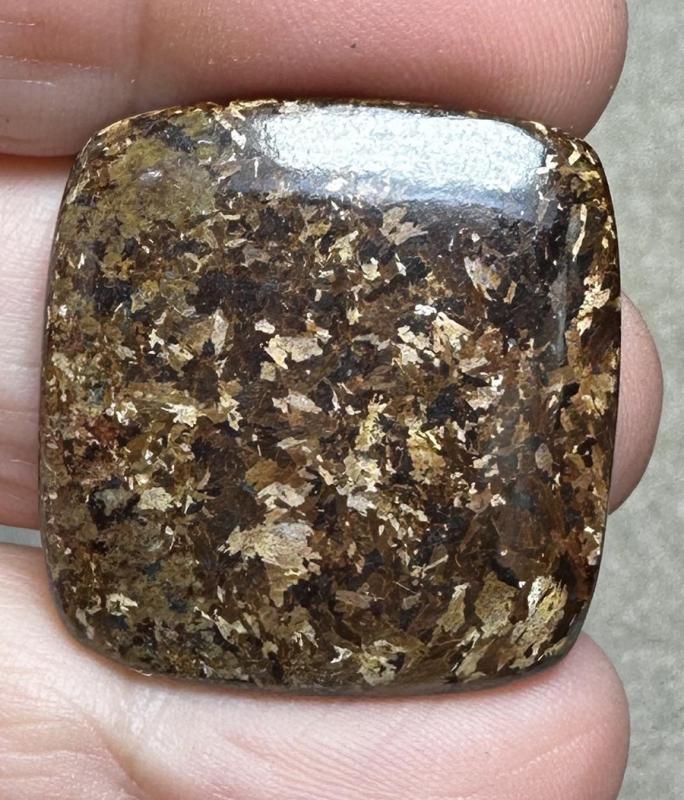 Rectangle 28x27mm Bronzite Cabochon 17